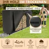 Vonkajší kovový regál na drevo s krytom 223 x 50 x 115 cm Náhľad obrázku produktu 3