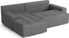 A gray sectional sofa is shown from a slightly elevated, diagonal angle against a white background. Produktbild-Vorschau