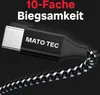 2m Nylon USB-C Kabel Schnellladekabel Datenkabel Handy Produktbild-Vorschau 3