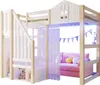 Lit mezzanine pour enfant 90 x 200 cm en pin et MDF, lit Voir les images du produit 9
