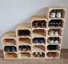 Schuhregal aus Holz, Holzkisten mit 18 Fächern, Hohe Produktbild-Vorschau 4