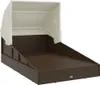 vidaXL Sonnenliege mit Faltdach Braun 200x114x128 cm Poly Produktbild-Vorschau 7