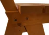 A close-up view of the wooden construction of a bench, showing screws and wood grain. Produktbild-Vorschau