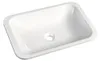Sapho KAMA wastafel van composietmarmer, 50x26 cm, wit Productafbeelding-voorbeeld 1