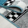 Kinderteppich Rennwagen Blau 160 x 160 cm Rund Produktbild-Vorschau 3