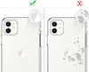Comparison of a clear phone case, showing one side without watermarks and the other side with watermarks. Produktbild-Vorschau