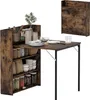 HOMCOM Eettafel, inklapbaar met plank, 80x90x93 cm, rustiek Productafbeelding-voorbeeld 1