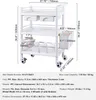 SucceBuy 3-stöckiger Laborwagen, Mehrzweckwagen mit 3 Produktbild-Vorschau 7