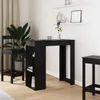 Maison Exclusive - Bartisch Schwarz Eichen-Optik 102 x 50 x Produktbild-Vorschau 1