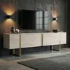 Skye Decor, mobile TV di alta qualità, travertino e oro, Anteprima dell’immagine prodotto 1