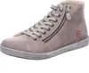 A single gray high-top sneaker with laces and a side zipper is shown against a white background. Produktbild-Vorschau