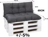 Palettenkissen Set Anthrazit – Sitzkissen 120×60 cm & Produktbild-Vorschau 2
