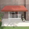 vidaXL Elektrische Markise mit Kurbel Orange und Braun 4x3 Produktbild-Vorschau 10