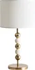 BELIANI Tischlampe Messing u. Beige Metall mit Stoffschirm Produktbild-Vorschau 1