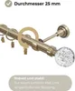 360 cm Einzelne Gardinenstange Ø 25 mm Antikgold mit Produktbild-Vorschau 6