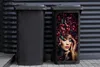 MuchoWow® Mülltonnenaufkleber Frau - Blumen - Henna - Produktbild-Vorschau 2
