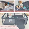 200 x 180 cm Baby Laufstall mit 50 Ozeanbällen & 4 Griffen Produktbild-Vorschau 4