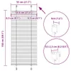 vidaXL Tenda plissettata bianca 55x150 cm larghezza tessuto Anteprima dell’immagine prodotto 7