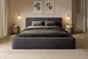FEDVE Polsterbett MUMMO aus Velours 180x200 cm, Anthrazit Produktbild-Vorschau 3