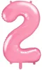 Folienballon Zahl „2“, 86cm, rosa Produktbild-Vorschau 8