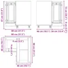 vidaXL Armadio SKI marrone miele 80 x 80 x 81 cm in legno Anteprima dell’immagine prodotto 8