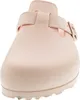 A close-up, front-facing view of a single pink Birkenstock Boston Eva clog. Podgląd zdjęcia produktu