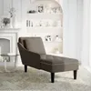 Möbel Chaiselongue mit Kissen & Rechter Armlehne Grau Produktbild-Vorschau 2