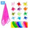 36 pièces de foulards de jonglage, colorés, en soie, Voir les images du produit 4