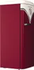 A close-up, angled view of a retro-style refrigerator. Produktbild-Vorschau