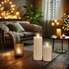 LED Kerze Kugel Wachs, Flackernde Flamme, Ø 10x9, Beige Produktbild-Vorschau 6