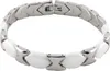Armband Armkette aus weißer Keramik und Edelstahl 19 cm Produktbild-Vorschau 1
