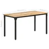 vidaXL Tavolo da pranzo 140x70x76 cm Legno di mango grezzo Anteprima dell’immagine prodotto 6