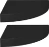 Two black corner shelves are displayed against a white background. Produktbild-Vorschau