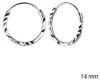Kleine Creolen Silber 925 mit Diamantschliff 14 mm Produktbild-Vorschau 1