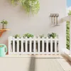 vidaXL Hochbeet Lattenzaun-Design Weiß 150x50x50 cm Produktbild-Vorschau 2