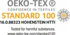 OEKO-TEX STANDARD 100 certification logo and text. Produktbild-Vorschau