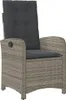 vidaXL Gartensessel Verstellbar mit Kissen Grau Poly Rattan Produktbild-Vorschau 1