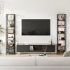 Schmales Bücherregal 30x30x168 cm Standregal Metall Holz Produktbild-Vorschau 4
