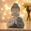 Kunststein Garten-Figur Buddha 24 x 33cm Dekofigur Skulptur Produktbild-Vorschau 1