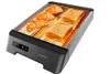 A toaster with croissants and sandwiches on it, on a white background. Produktbild-Vorschau