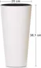 Prosperplast 12352 Doniczka TUBUS SLIM 20 cm, biała Podgląd zdjęcia produktu 2