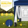 tillvex Pavillon 3x3m Blau - mit 4 Seitenteilen wasserdicht Produktbild-Vorschau 6