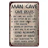 Blechschild Spruch 40x30cm Man cave my cave my rules Produktbild-Vorschau 1