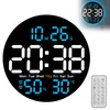 LED Digitale Wanduhr 25,5 cm, Fernbedienung, Digitalwecker, Produktbild-Vorschau 1