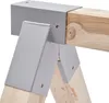 A close-up view of a metal bracket connecting wooden beams, likely for a swing set or playground structure. Produktbild-Vorschau