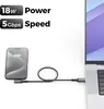 deleyCON 0,5m USB-A auf USB-C Kabel Kurz 90° Winkel USB 3.0 Produktbild-Vorschau 5