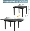 Gartentisch Balkontisch Ausziehbar 90 - 180 cm Schwarz Produktbild-Vorschau 2