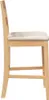 vidaXL Barhocker mit Kissen 2 Stk. Natur Massivholz Produktbild-Vorschau 6