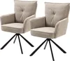 home24 Armlehnenstuhl - 2er-Set - Drehbar - Cord Produktbild-Vorschau 1