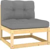 vidaXL 4-tlg. Garten-Lounge-Set mit Kissen Kiefer Produktbild-Vorschau 5